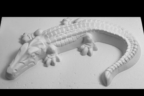 Форма пластиковая для садово-парковой архитектуры "Крокодил"